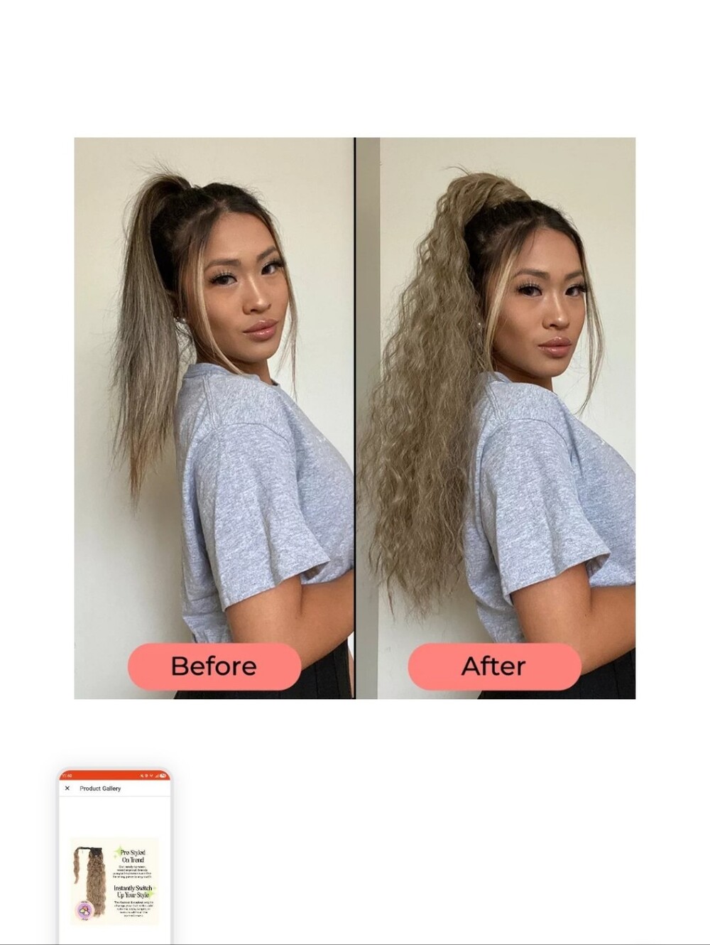 INH Shayla Pony Ash Blonde